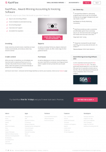 Accounting software landing Page